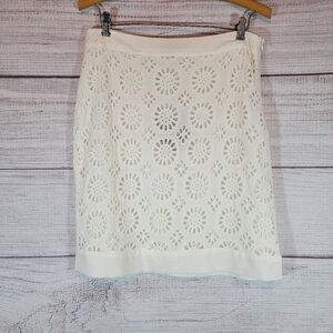 𝅺Tommy Bahama Honeycomb Eyelet Skirt White Size 4